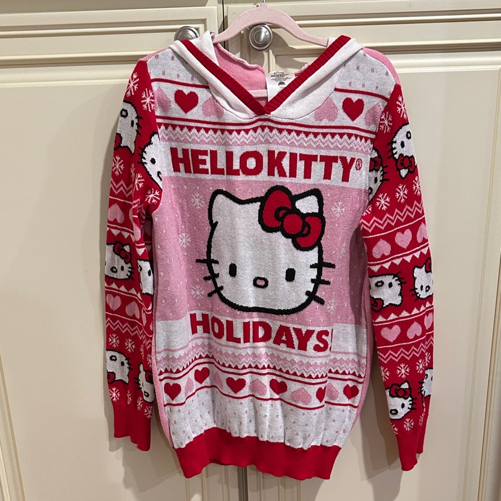 Hello Kitty Festive Hoodie - Red, Pink, and White